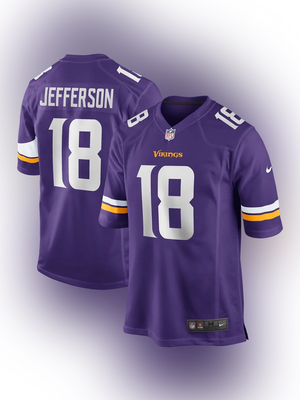 **Never Worn** Nike Men’s Purple Vikings #18 Football Jersey with White Numbers